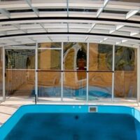 Swimming pool retractable roof Swimming pool retractable roof
