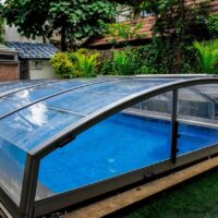 Swimming pool retractable roof Swimming pool retractable roof